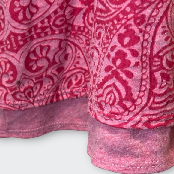 ATHLETA Dhara Pink Paisley Burnout Double Layer Dress S Travel Boho Coastal - Picture 7 of 10